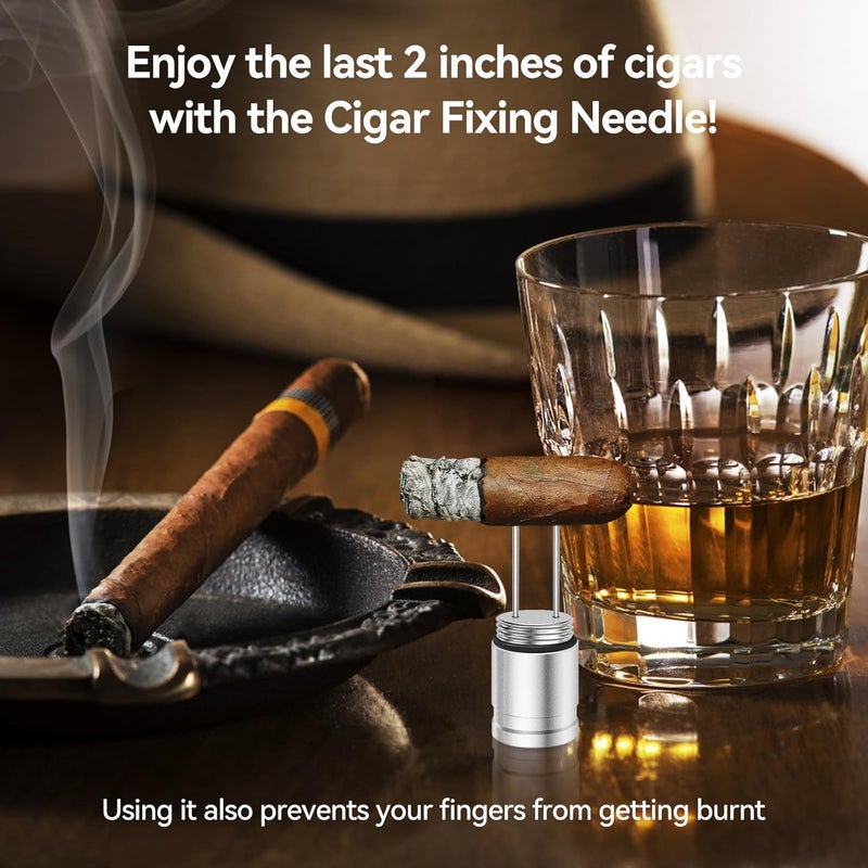 CaLeQi Cigar Draw Enhancer Tool and Cigar Fixing Needle 2 in 1 Cigar Draw Enhancer for all Cigars is a Practical and Essential Cigar Accessories for Cigar Lovers - Image 3